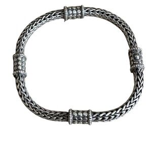 John Hardy Sterling Silver Station Bracelet